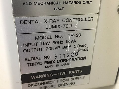Lumix 70 Ii Intraoral Xray User Manual