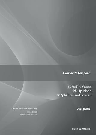 Fisher and paykel dd603 user manual